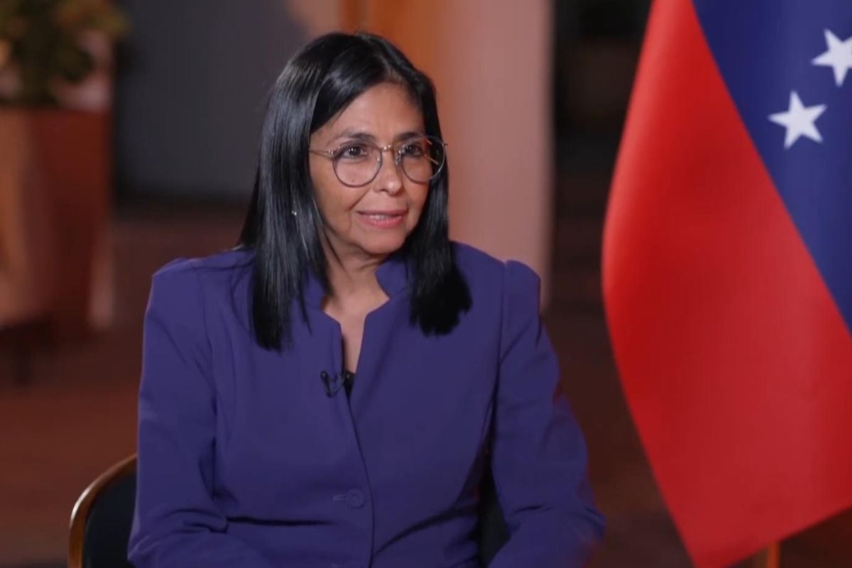 Captura de video cedida por NBC News que muestra a la presidenta encargada de Venezuela, Delcy Rodríguez, en Caracas (Venezuela). Foto: EFE/ Kristen Welker / NBC News