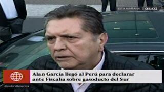 Alan García pide que "caiga todo el peso de la ley" a implicados en caso Odebrecht