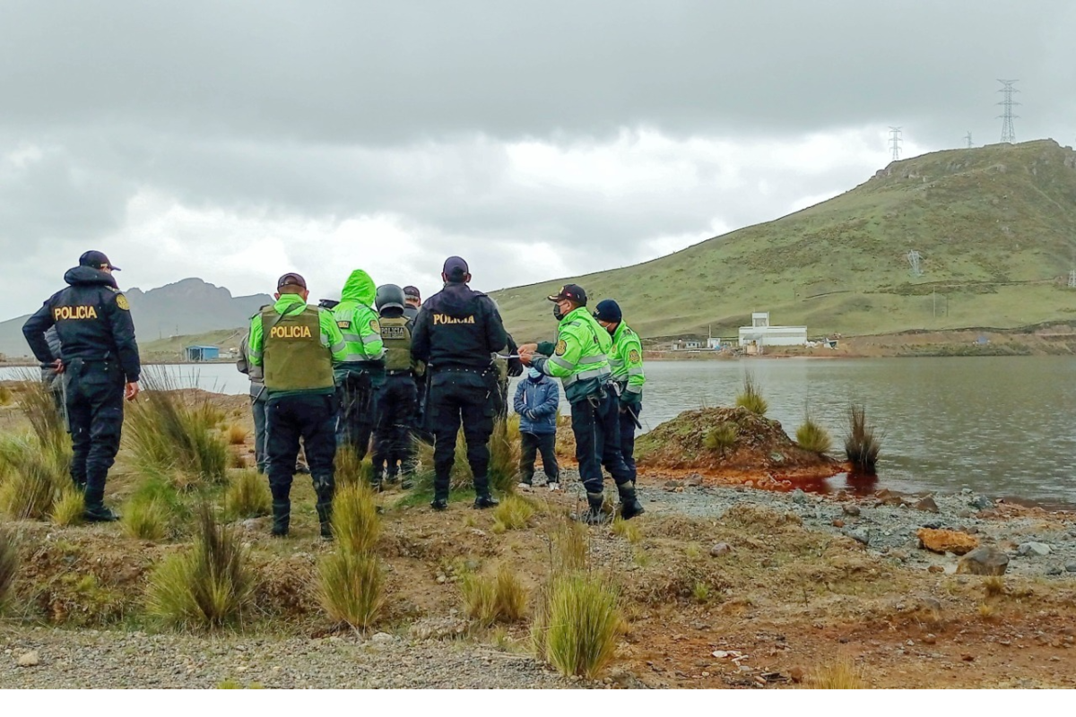 Imagen de la laguna con relaves mineros en Pasco. | Redes sociales