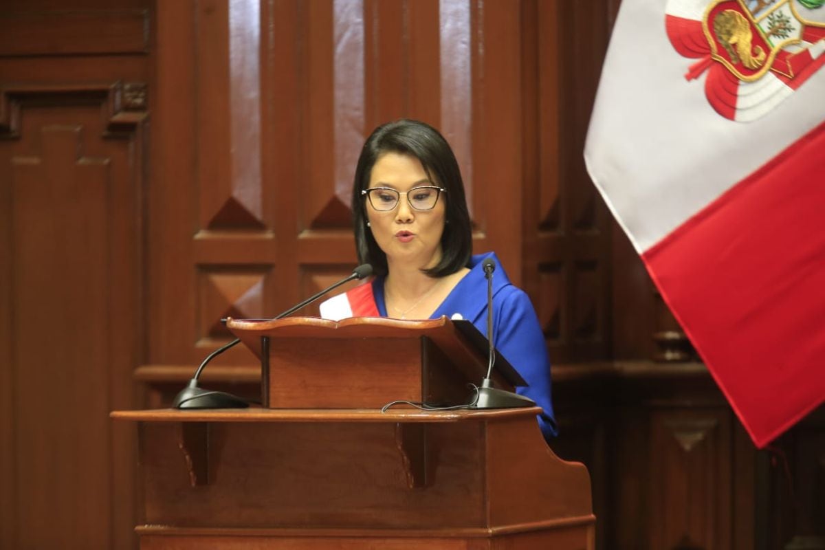 Keiko Fujimori anunció un proceso de desregulación para reducir la burocracia y simplificar los trámites estatales. (Foto: Antonio Melgarejo / @photo.gec)