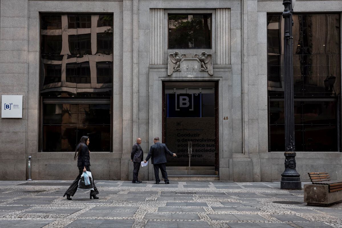 The Brasil Bolsa Balcao (B3) stock exchange in Sao Paulo, Brazil, on Thursday, Sept. 19, 2024. Brazil's central bank raised its interest rate by a quarter-point and said more hikes are coming on resilient growth and inflation expectations, moving in the opposite direction of the Federal Reserve and regional peers.