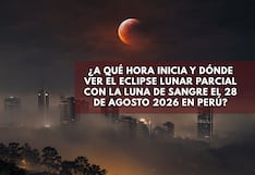 ¿A qué hora inicia y dónde ver el eclipse lunar parcial con la Luna de Sangre este 27 y 28 de agosto 2026 en Perú?
