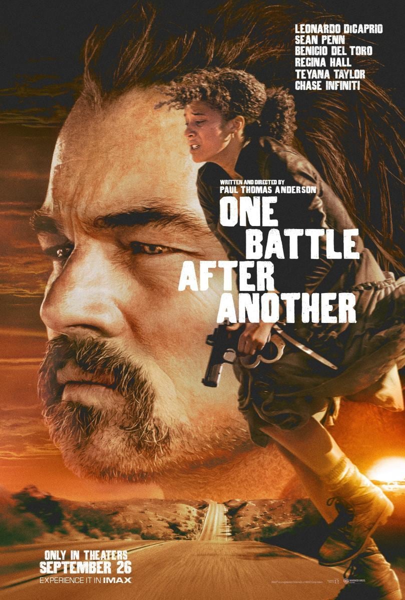 El póster de "One Battle After Another", película de Paul Thomas Anderson que se desarrolla a lo largo de 161 minutos de metraje (Foto: Warner Bros.)