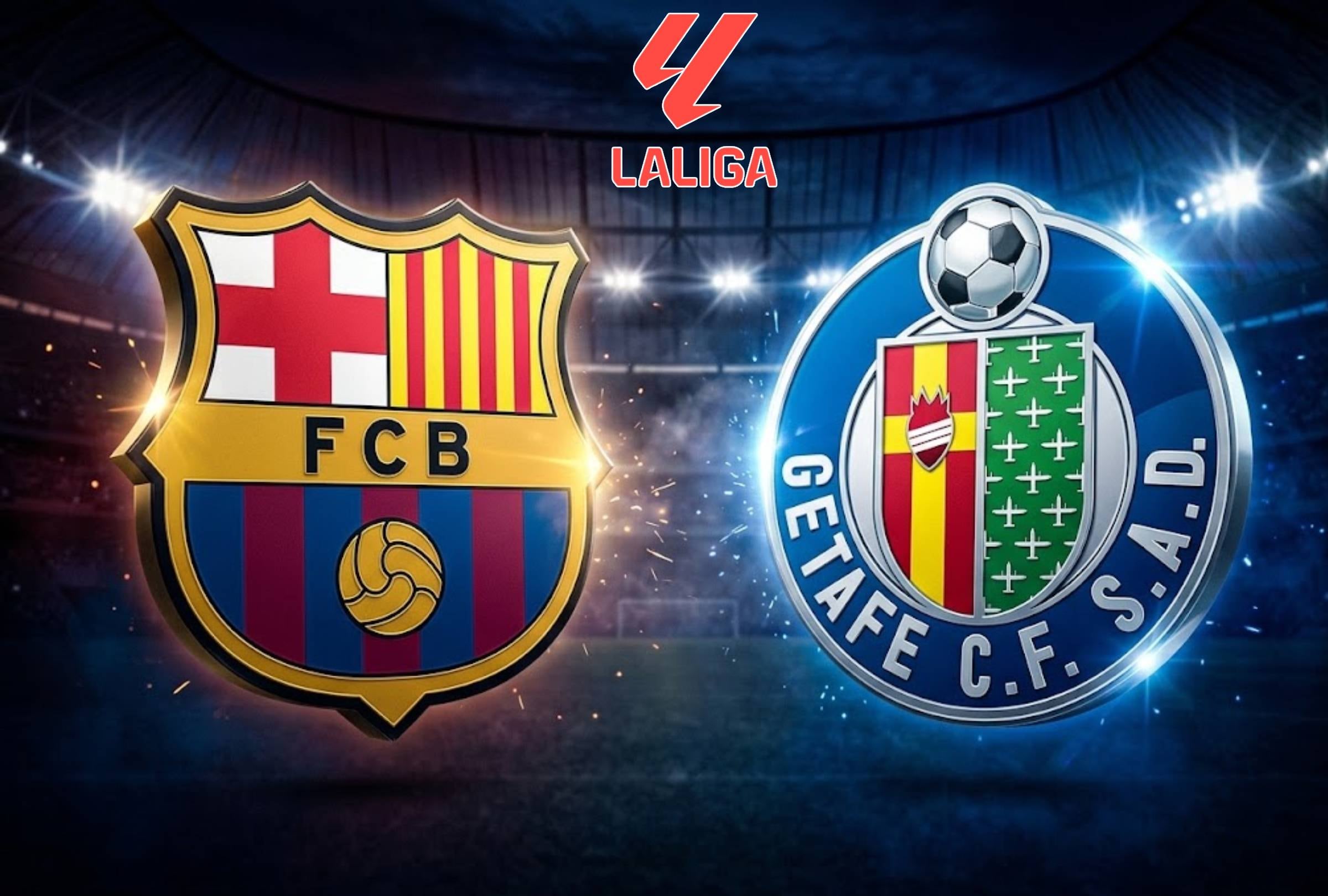 BARCELONA, CATALUÑA (ESPAÑA), 10/10/2026. Horarios y canales de transmisión para ver EN DIRECTO el partido de Barcelona vs. Getafe que juegan hoy en Spotify Camp Nou. FOTO: Imagen creada por Gemini.