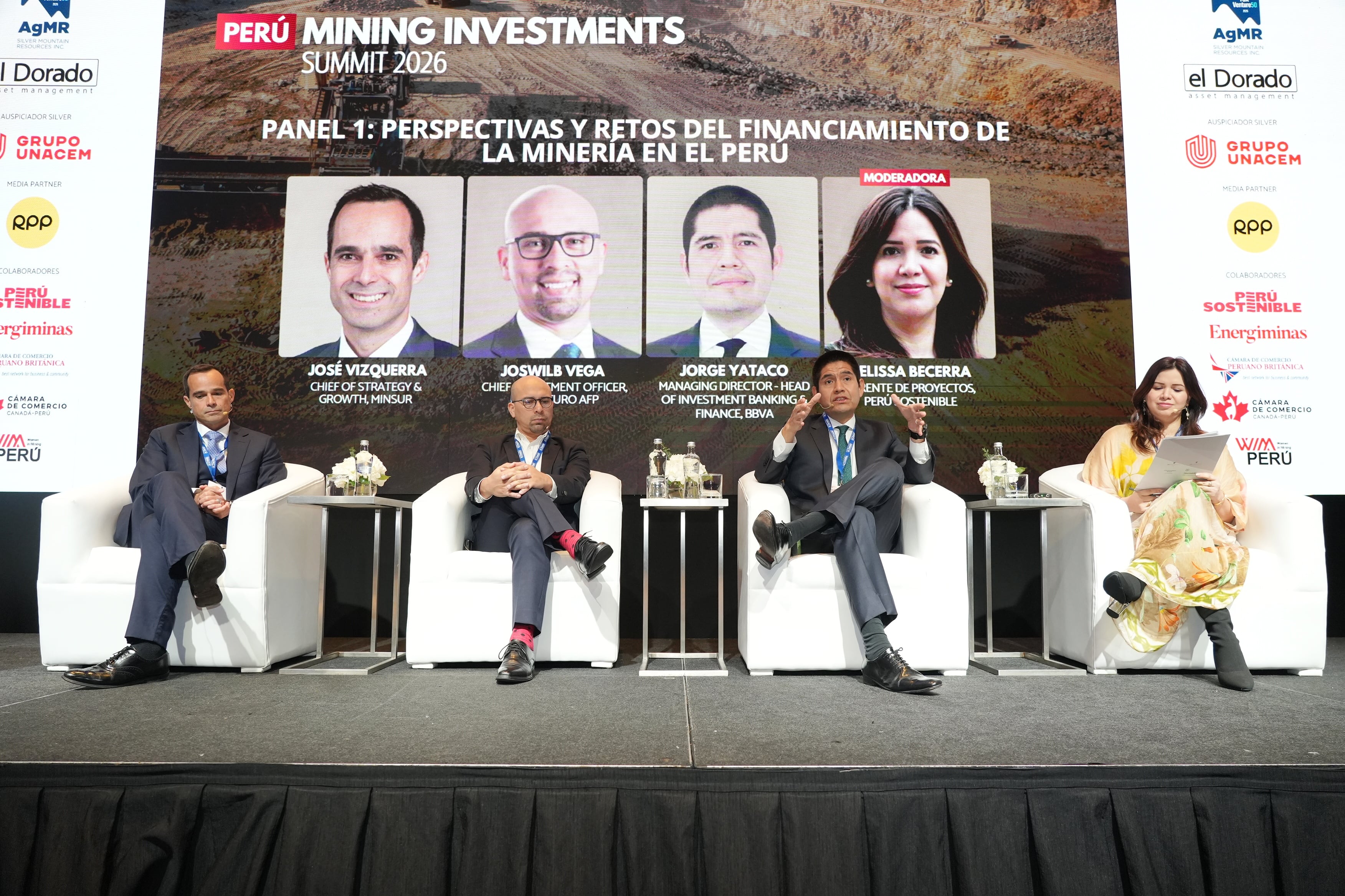 José Vizquerra, de Minsur, y Jorge Yataco, de BBVA, participaron en evento organizado por El Dorado.