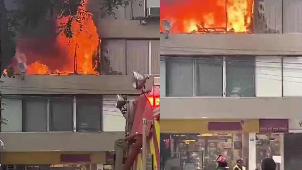 El siniestro fue reportado a las 7:54 a.m. en la cuadra cuatro de la avenida José Pardo. (Foto: Captura de video)