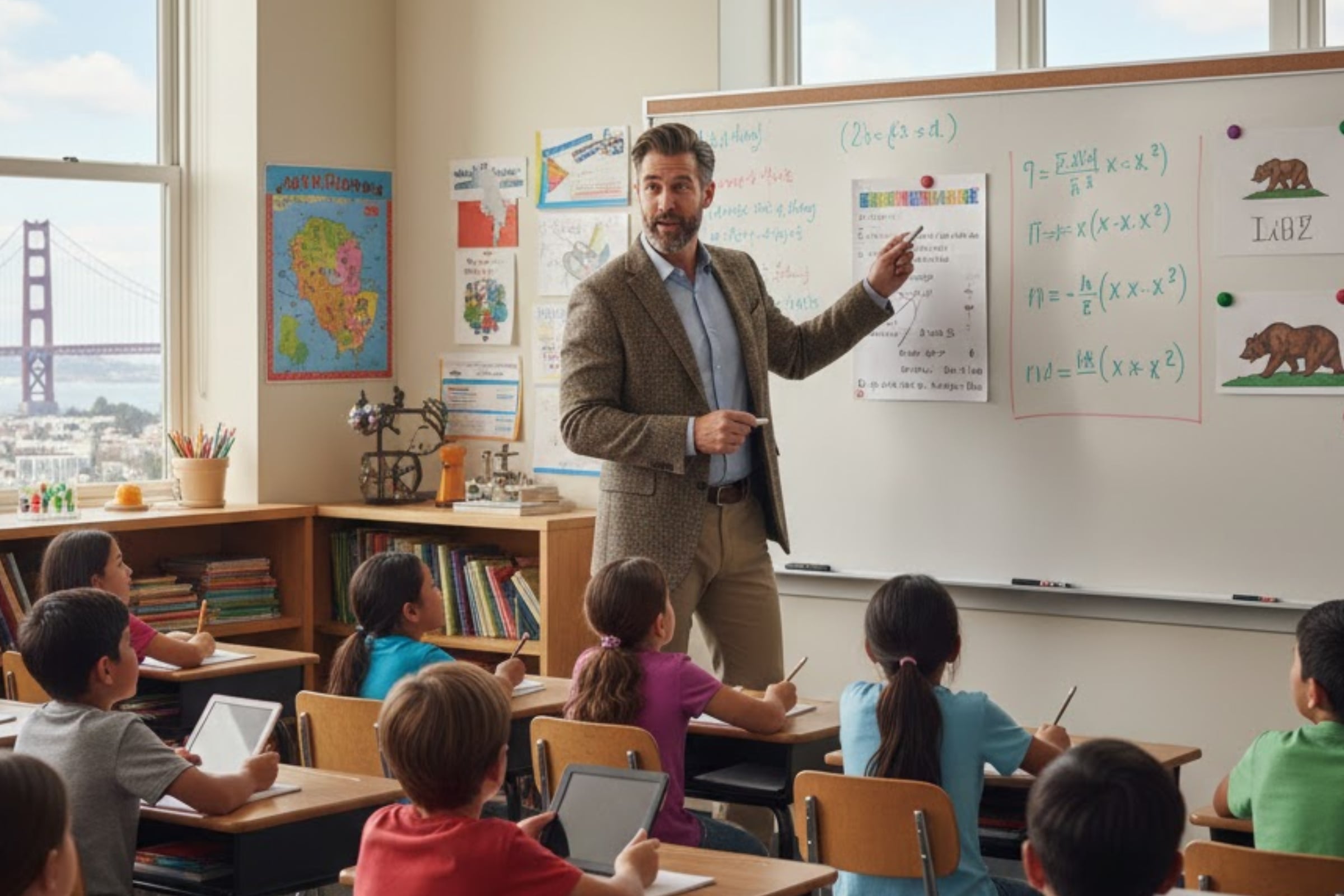 Las huelga de profesores en esta ciudad parte por desacuerdos en salarios, seguro de salud y condiciones de trabajo. (Crédito: Imagen referencial creada por El Comercio MAG usando la IA de Gemini)