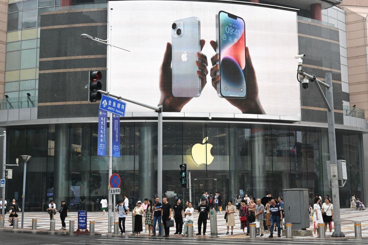 Una tienda Apple en Beijing. Foto: Bloomberg