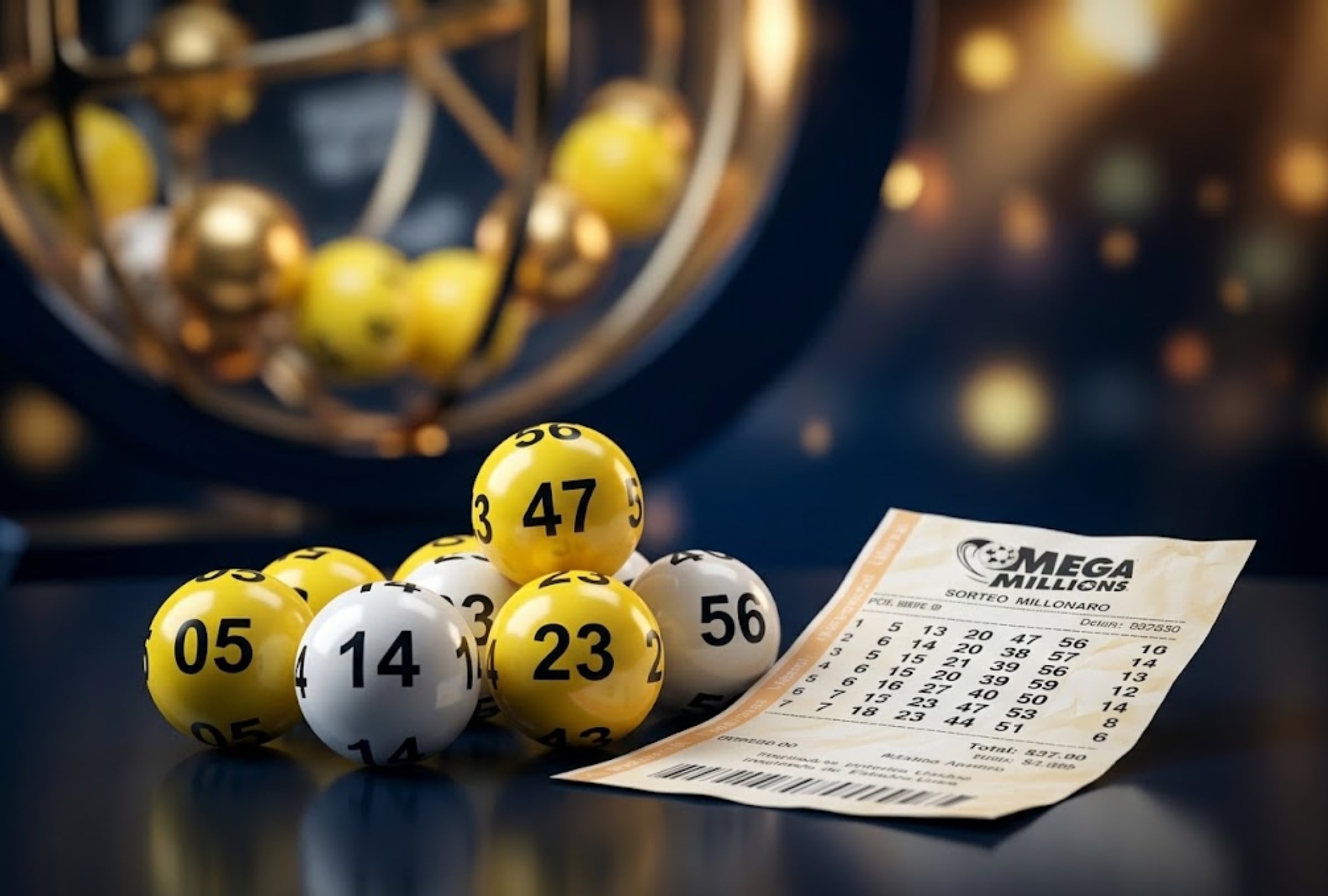 Revisa los números ganadores del Mega Millions del martes 6 de octubre. El premio mayor fue de $345 millones de dólares. FOTO: Imagen creada por Gemini para Mix de Gestión.