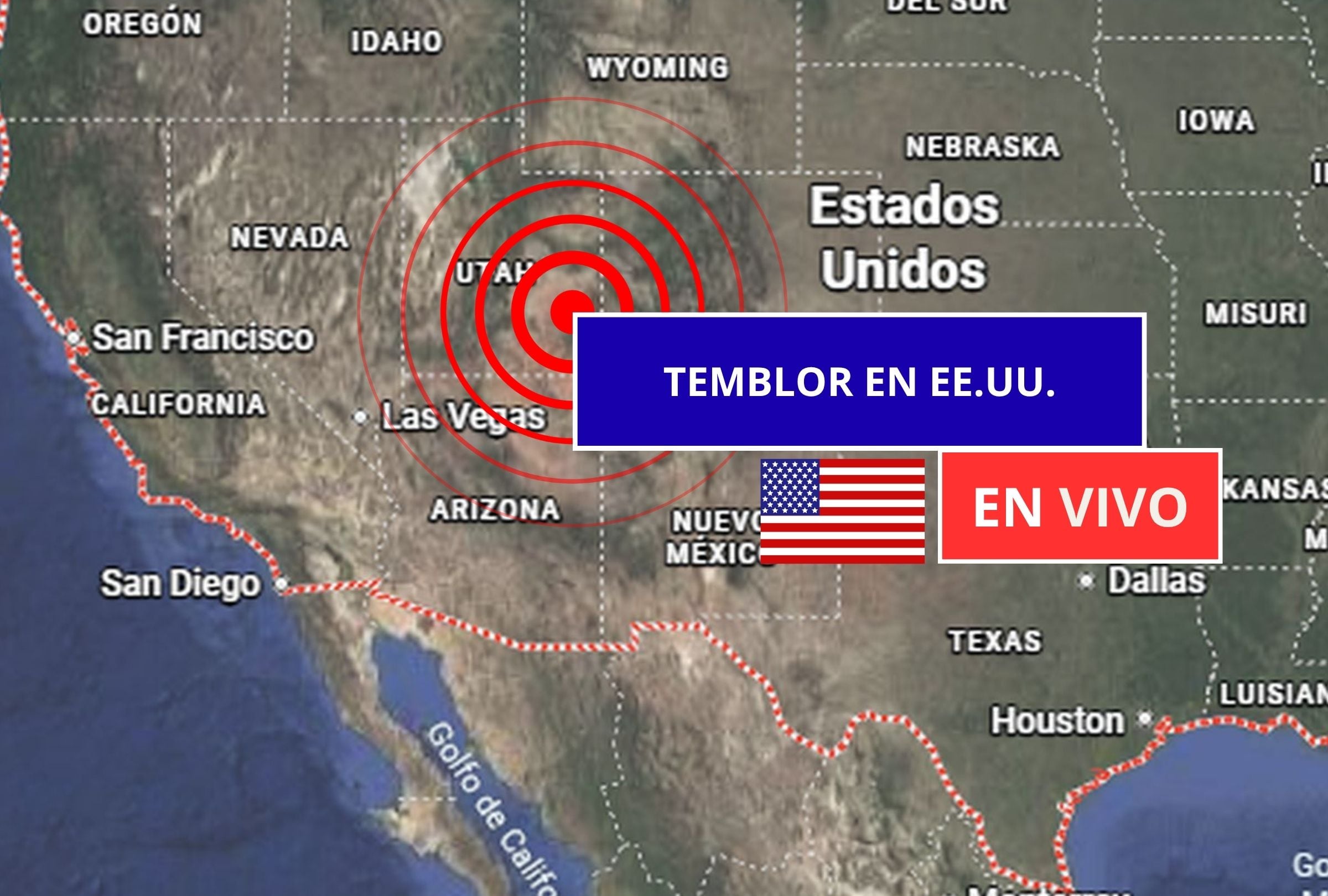 Sigue el reporte oficial del Servicio Geológico de Estados Unidos (USGS, por sus siglas en inglés) sobre los últimos temblores registrados en EE.UU. hoy, 23 de abril de 2026. (Imagen creada con foto de Google Maps para Gestión Mix)