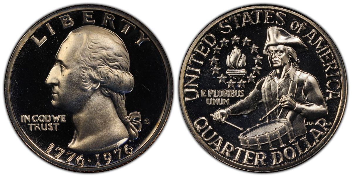 Moneda 1976-S 25C revestido - prueba (Foto: PCGS)