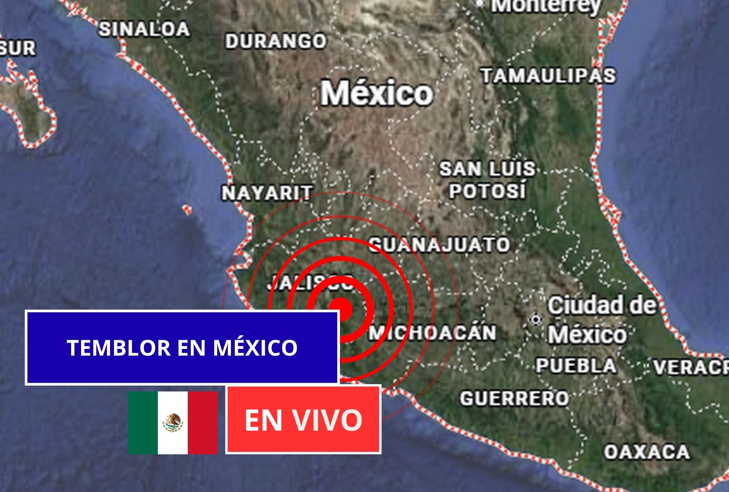 Sigue el reporte oficial del Servicio Sismológico Nacional (SSN) sobre los últimos temblores registrados en México hoy, miércoles 15 de julio de 2026. (Imagen creada con foto de Google Maps para Gestión Mix)