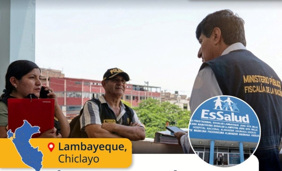 El Primer Despacho de la Fiscalía Especializada en Delitos de Corrupción de Funcionarios de Lambayeque efectuó una diligencia de exhibición e incautación de documentos en la sede de la Oficina de Administración del Hospital Nacional Almanzor Aguinaga Asenjo, en Chiclayo. Foto: Ministerio Público.