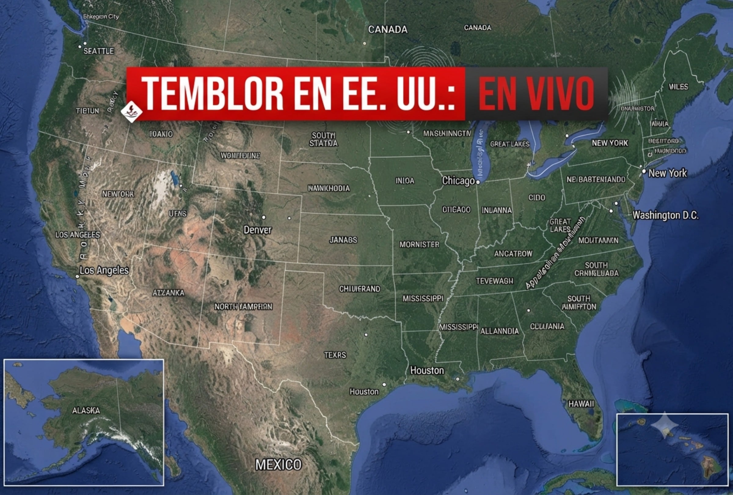 La actividad sísmica en Estados Unidos es monitoreada de manera permanente debido a que gran parte del territorio se encuentra influenciado por el movimiento de diversas placas tectónicas. (Foto: Imagen creada por Mix usando Gemini)