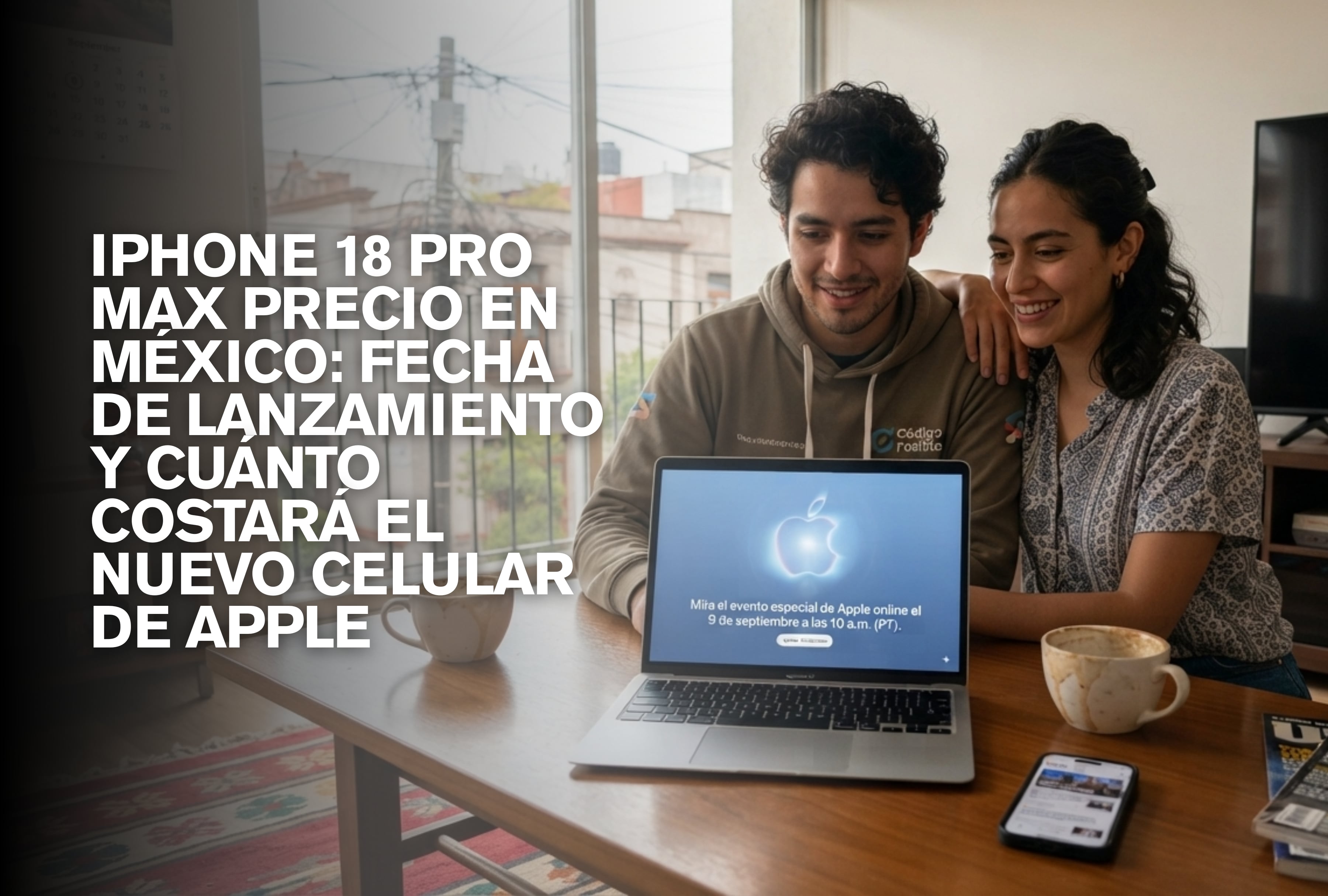 No te pierdas la presentación del iPhone 18 en el evento oficial de Apple este miércoles 9 de septiembre de 2026. | Imagen referencial creada por El Comercio MAG utilizando la IA de Gemini / Composición GEC