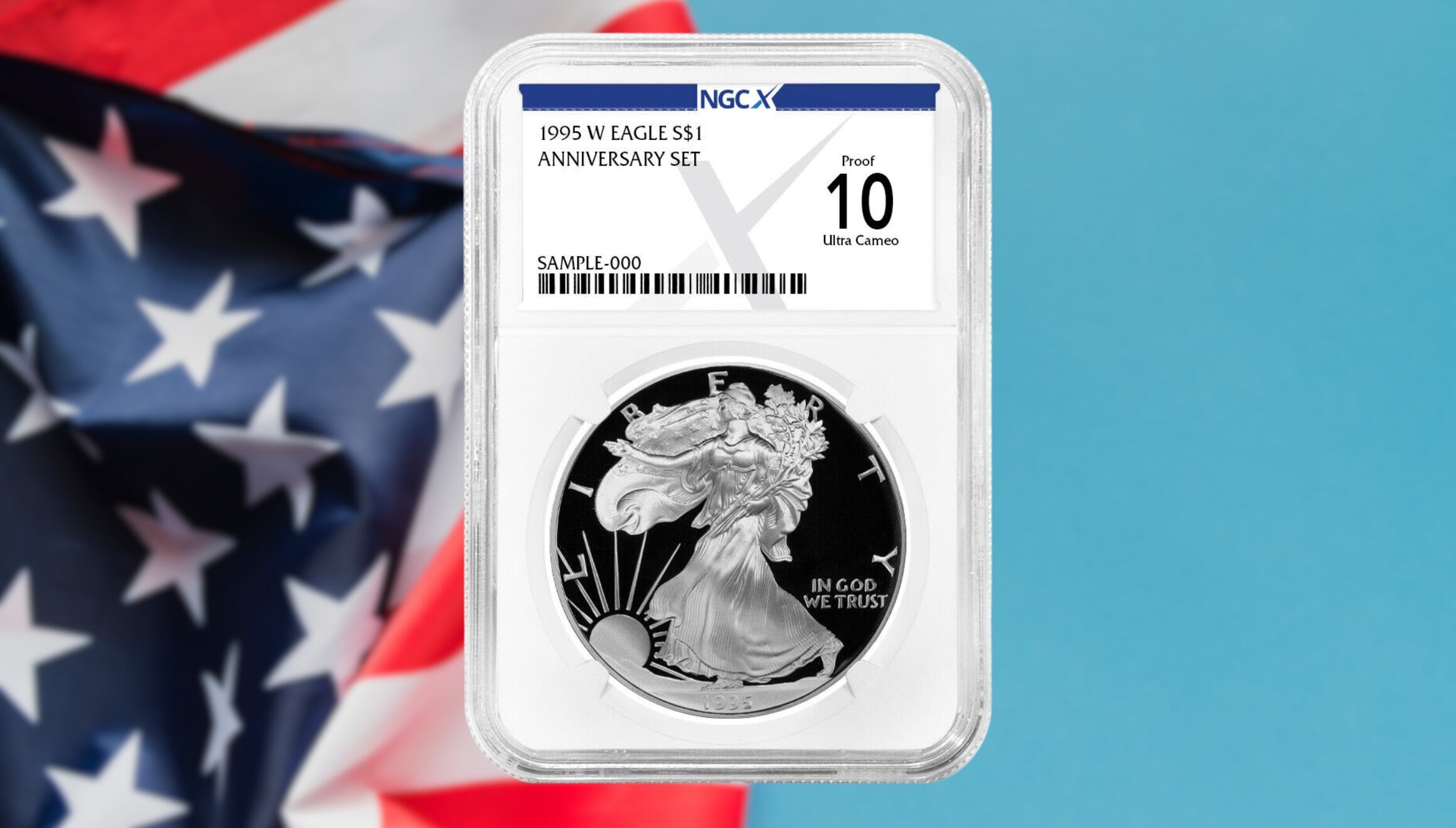 Esta moneda Silver Eagle vale mucho dinero debido a sus pocos ejemplares que fueron acuñados (Foto: Ebay / Freepik)