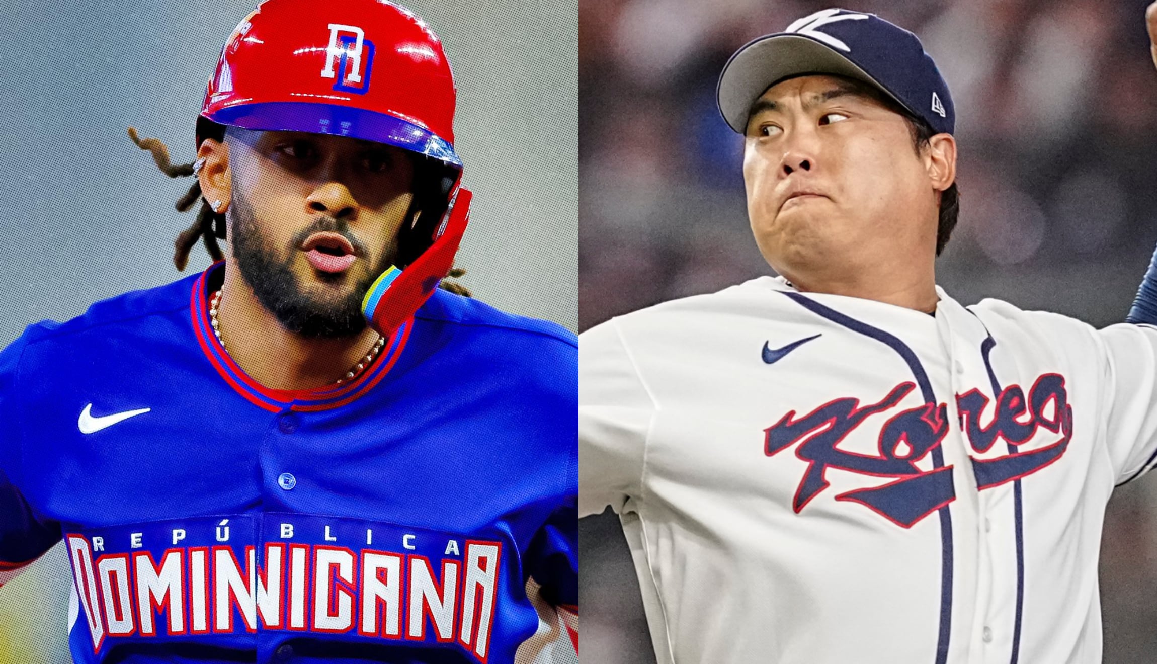 Consulta quién ha ganado el juego de República Dominicana vs. Corea del Sur, hoy viernes 13 de marzo, por los cuartos de final del Clásico Mundial de Béisbol 2026. (Foto: @wbclassic / AFP / Composición Gestión Mix)
