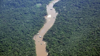 La economía que rodea a la minería ilegal de oro es parte de las estructuras criminales que afectan a la Amazonía noroccidental. Foto: cortesía Ministerio de Ambiente y Desarrollo Sostenible de Colombia