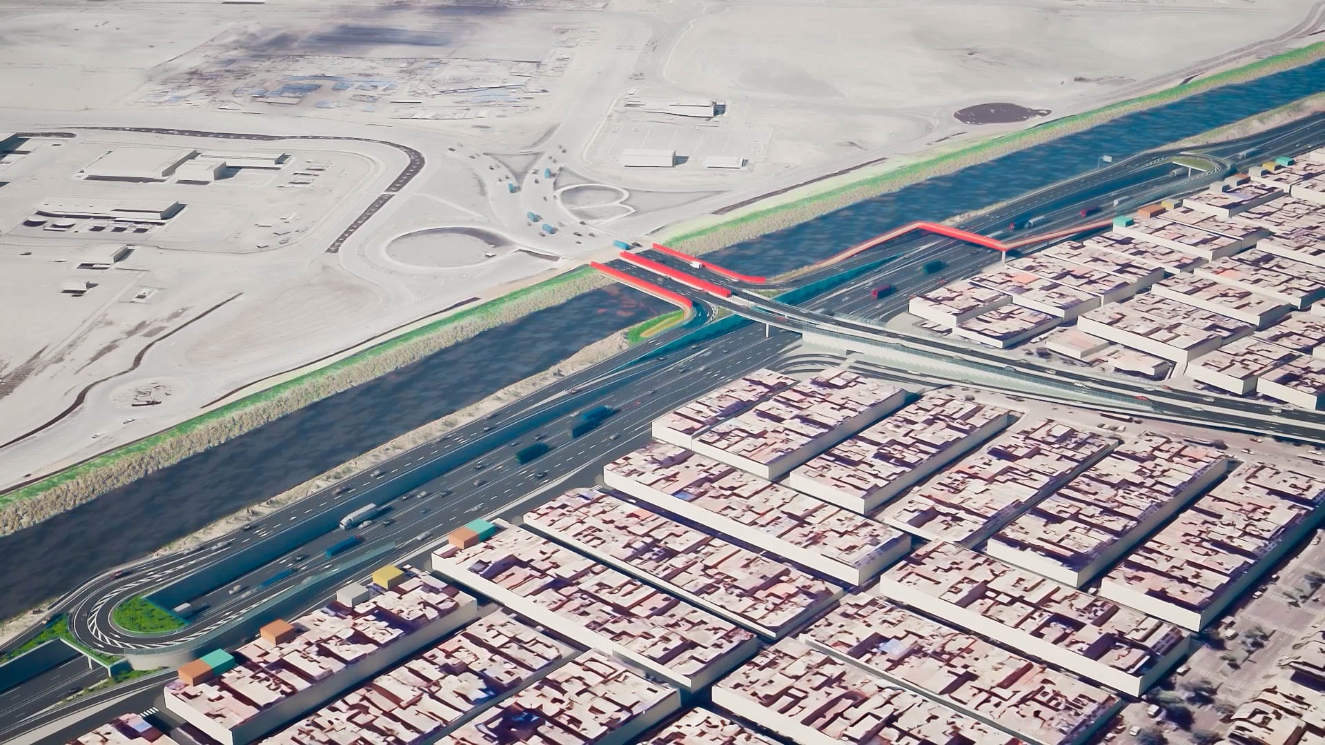 El nuevo Puente Santa Rosa será el acceso definitivo hacia el aeropuerto internacional Jorge Chávez. (Foto: PMO Vías)