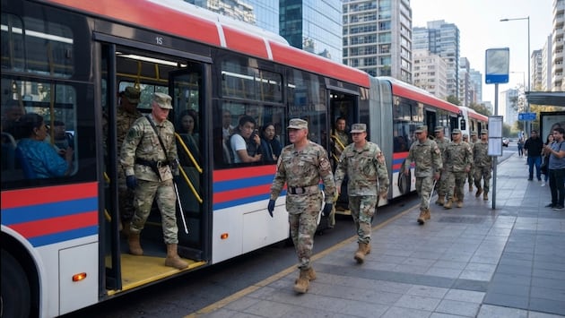 FF.AA. en transporte público