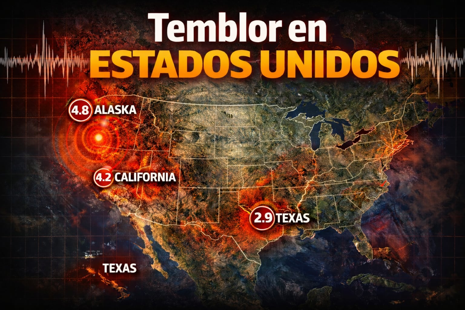 Sigue el reporte oficial del USGS sobre los últimos temblores registrados en EE.UU. hoy, 21 de abril de 2026 (Imagen creada por Gestión con apoyo de la IA Chat GPT)