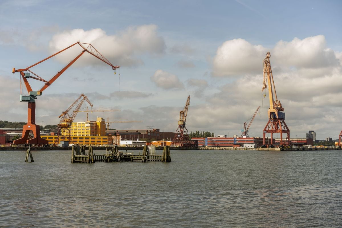 El puerto de Gotemburgo en Suecia.