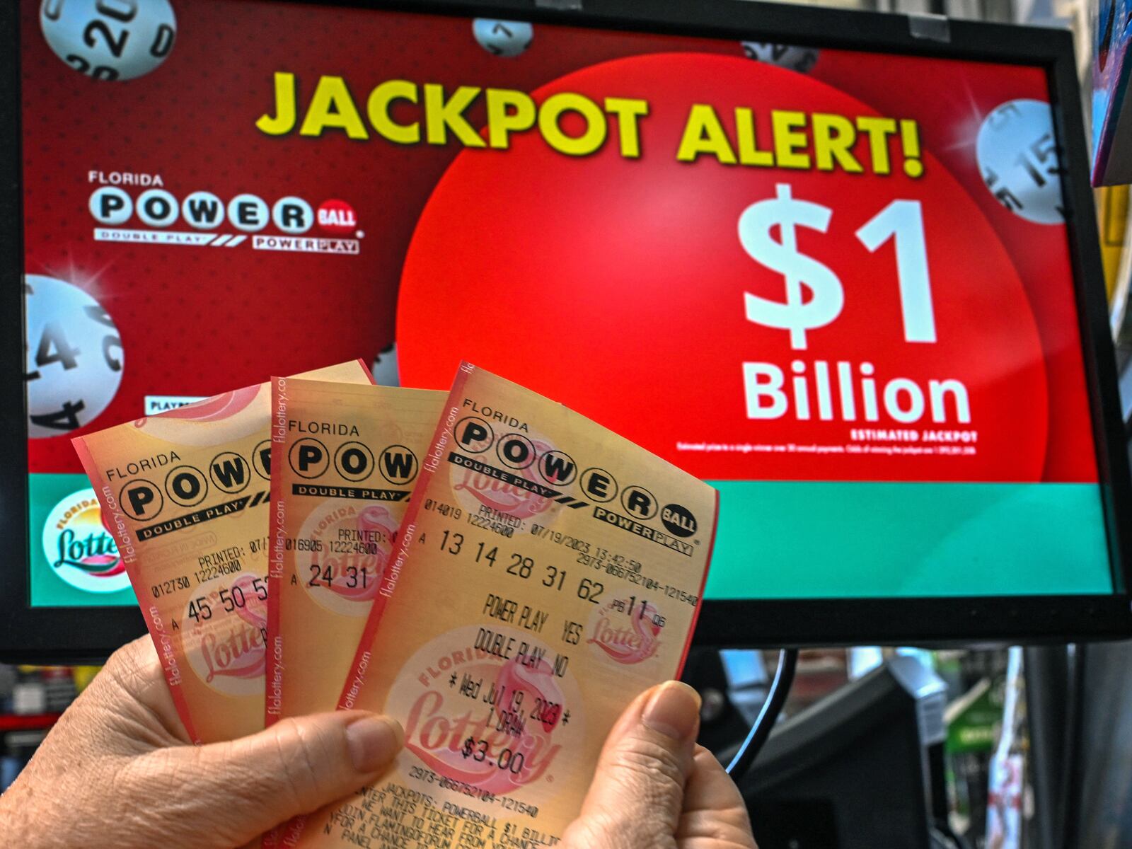 La ganadora del premio de Powerball de $1.08 mil millones compró su boleto el 19 de julio de 2023 (Foto: AFP)