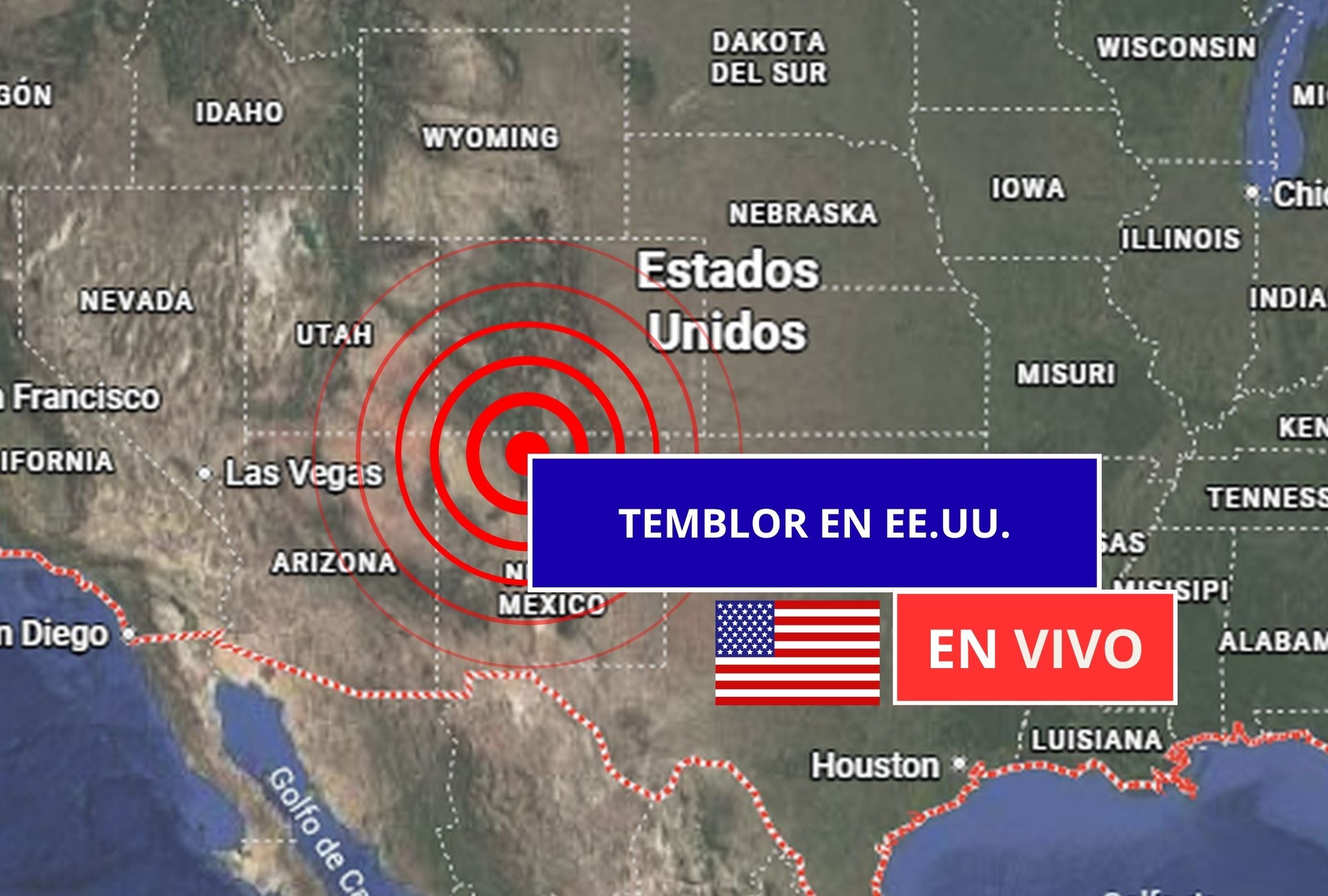 Sigue el reporte oficial del Servicio Geológico de Estados Unidos (USGS, por sus siglas en inglés) sobre los últimos temblores registrados en EE.UU. hoy, 07 de abril de 2026. (Imagen creada con foto de Google Maps para Gestión Mix)