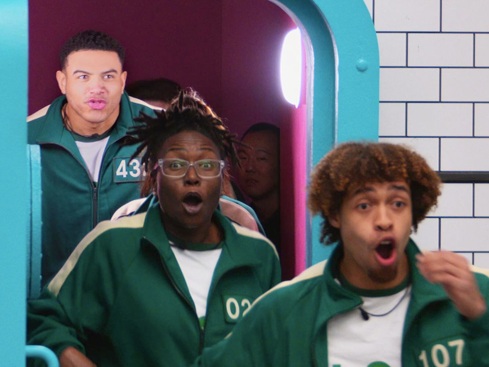 Algunos de los concursantes del reality "El juego del calamar: el desafío" (Foto: Netflix)