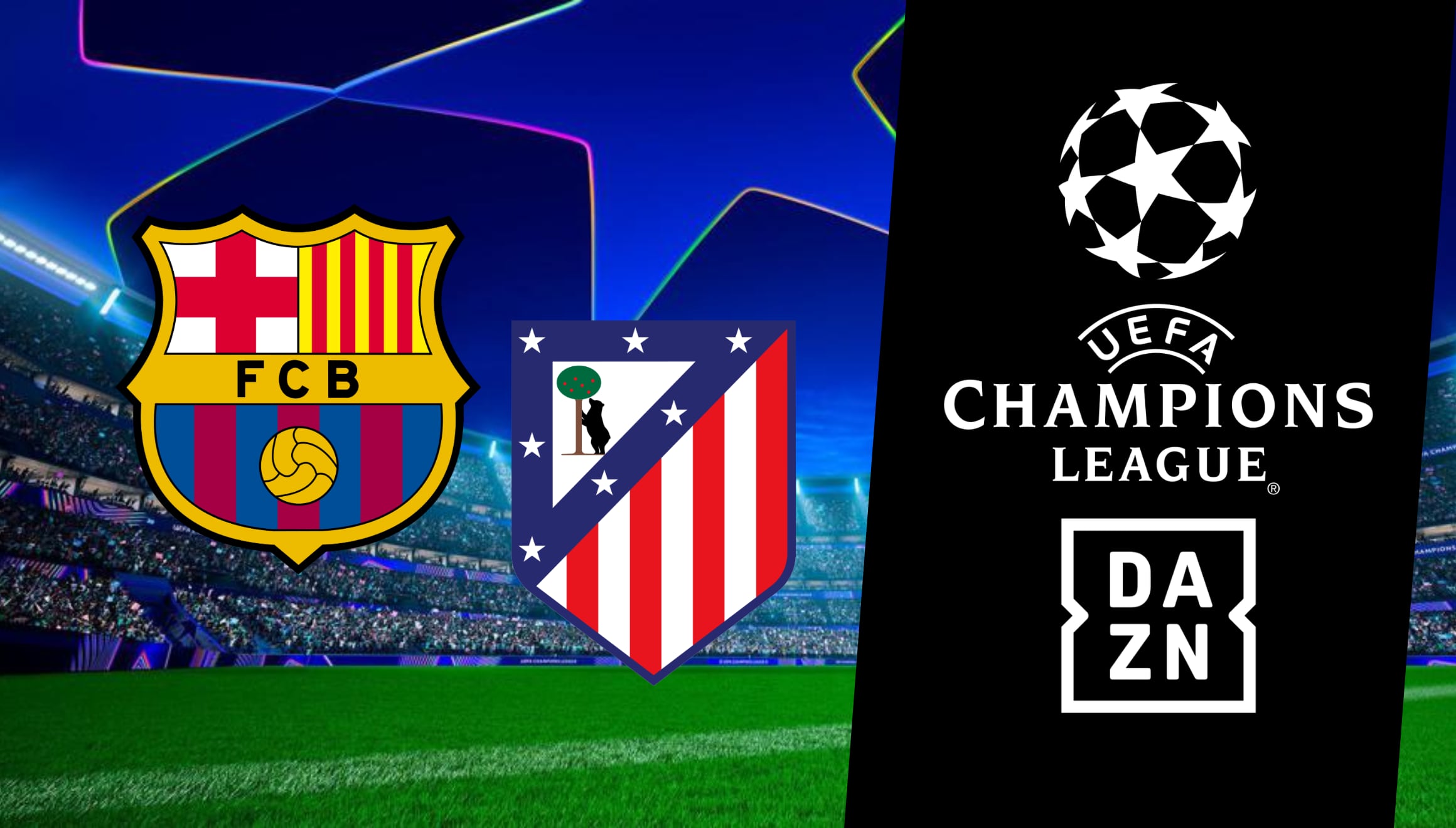 ¡Atención fans en USA! Mira el FC Barcelona vs. Atlético Madrid EN VIVO por DAZN. Te decimos dónde ver el partido por Fútbol TV y Online para que no te pierdas este duelazo de Champions League 2026. ¡Sigue cada jugada aquí! | Crédito: uefa.com / Composición Gestión Mix