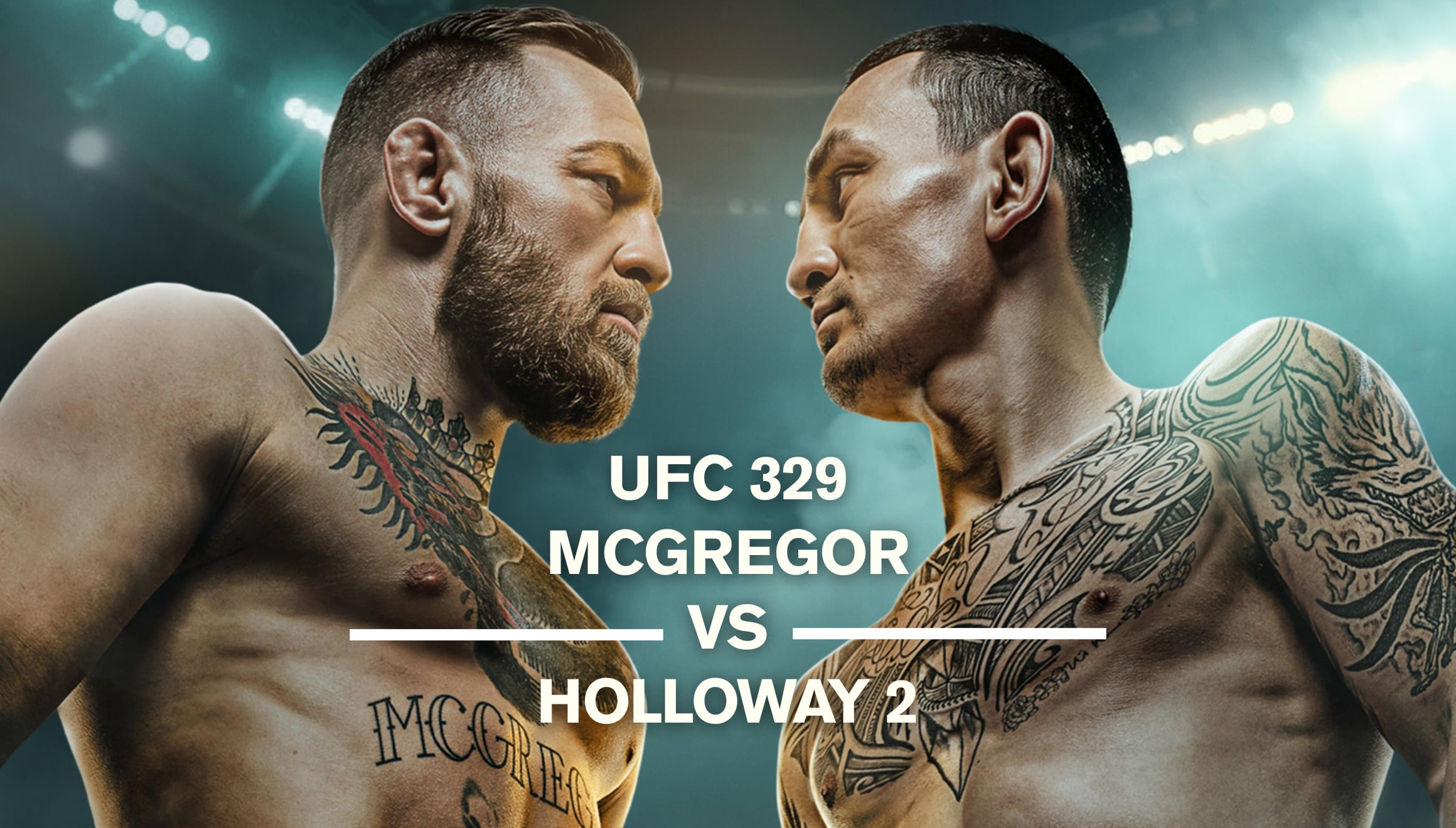 Momento definitivo en la pelea estelar de UFC 329 entre Conor McGregor y Max Holloway 2. Conozca el resultado oficial del combate, las tarjetas de los jueces y los detalles del nocaut en directo. | Crédito: ufcespanol.com / Composición Gestión Mix