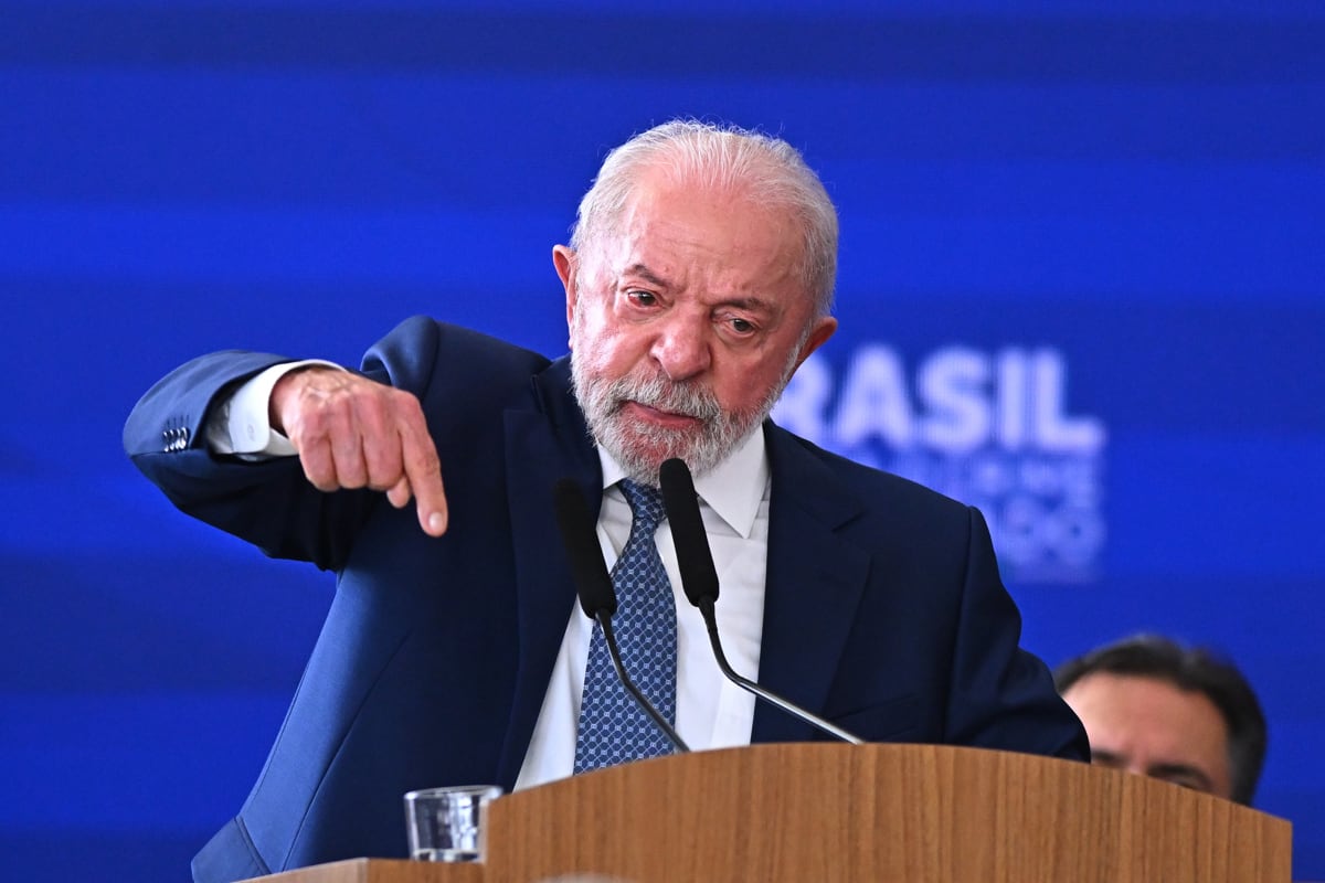 El presidente de Brasil, Luiz Inácio Lula da Silva, habla en el lanzamiento del programa Brasil Contra el Crimen Organizado, en Brasilia. (Andre Borges / EFE)