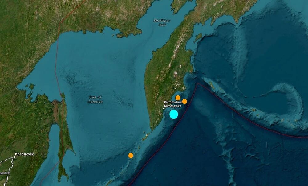 Japón y Estados Unidos emiten alertas de tsunami por sismo de 8.7 en Rusia. (Foto: USGS)