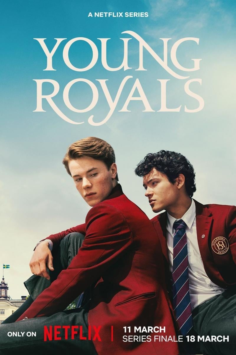 El póster de la tercera y última temporada de la aclamada serie dramática sueca "Young Royals" (Foto: Netflix)