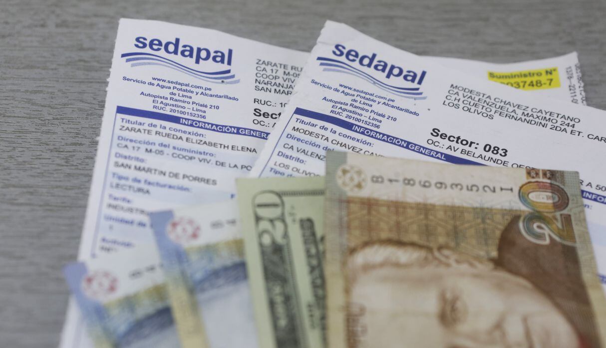 Recibo de agua. (Foto: GEC)