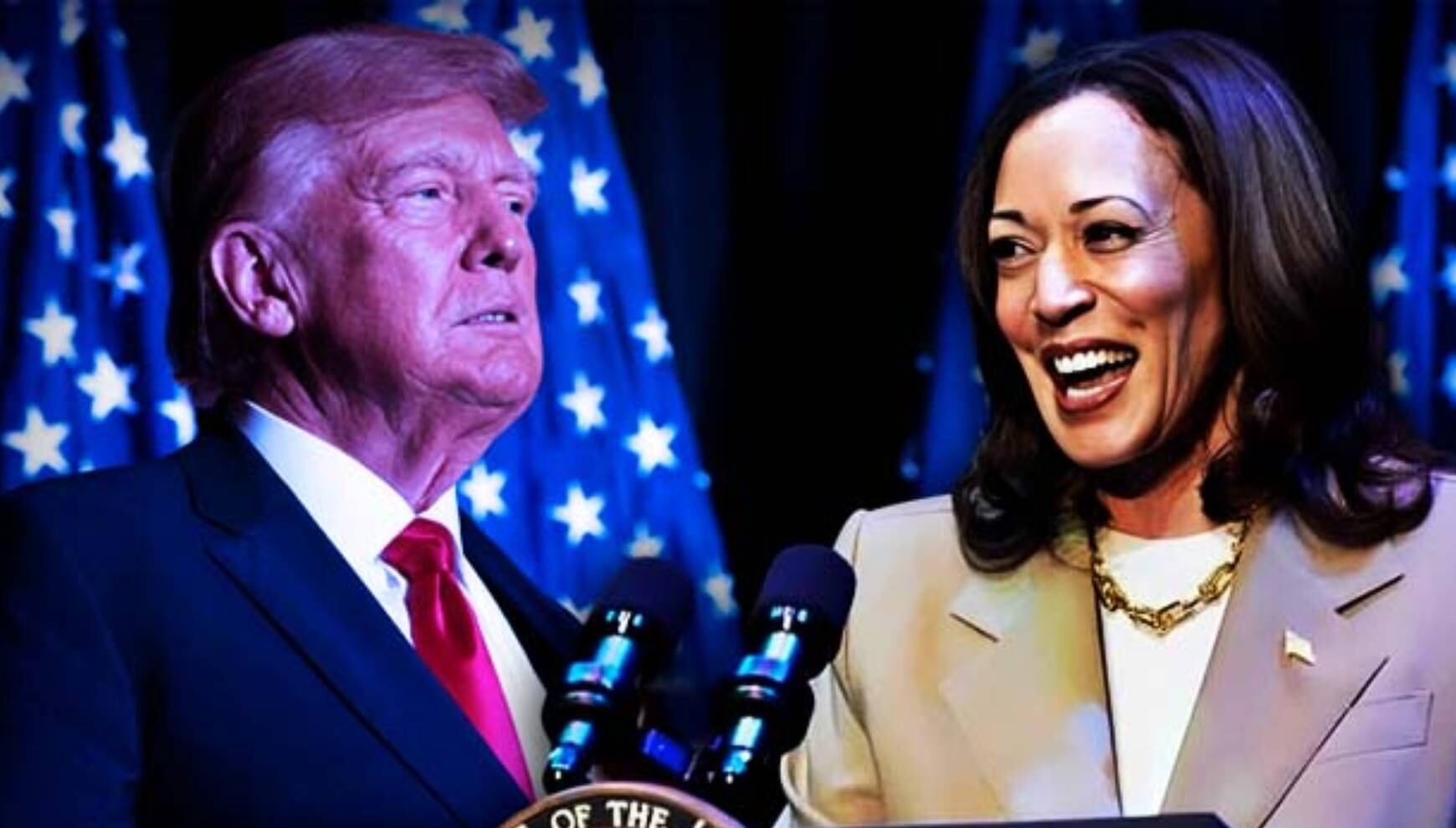 Lista de horarios en los estados de California, Florida y Texas para seguir el debate presidencial entre Donald Trump y Kamala Harris este martes 10 de septiembre desde Filadelfia (Foto: Composición Mix)