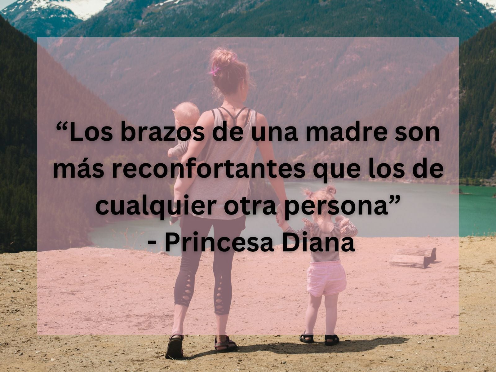 “Los brazos de una madre son más reconfortantes que los de cualquier otra persona” - Princesa Diana | Foto de Josh Willink en Pexels / Composición Mix