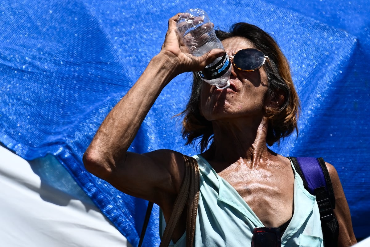 El récord absoluto fue batido el 30 de julio, con 20.96° C. (Photo by Patrick T. Fallon / AFP)