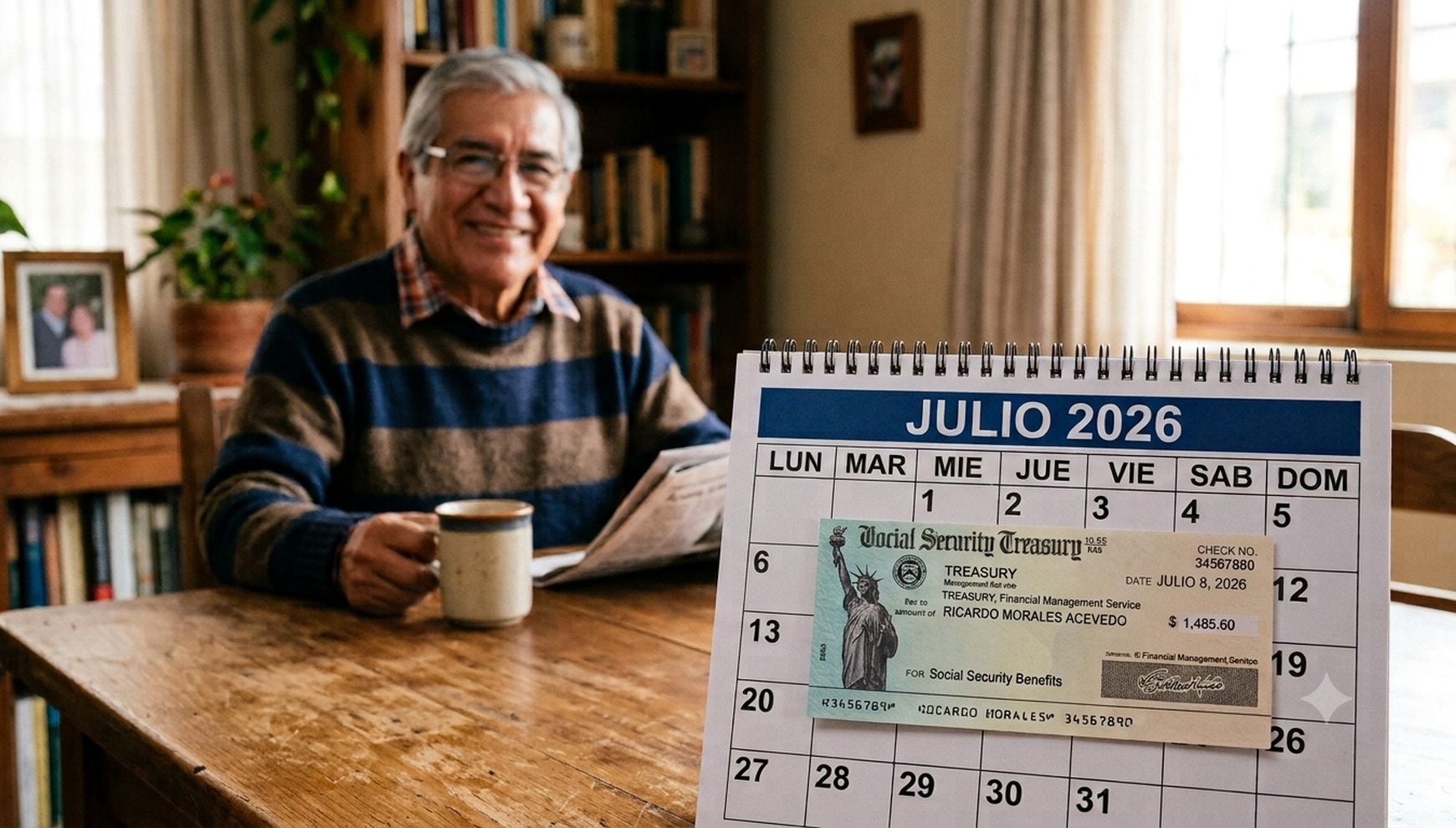 Millones de jubilados dependen del depósito del Seguro Social en EE.UU. para pagar renta, servicios, deudas, alimentos y medicinas (Foto: Imagen creada por Gestión MIX usando Gemini)