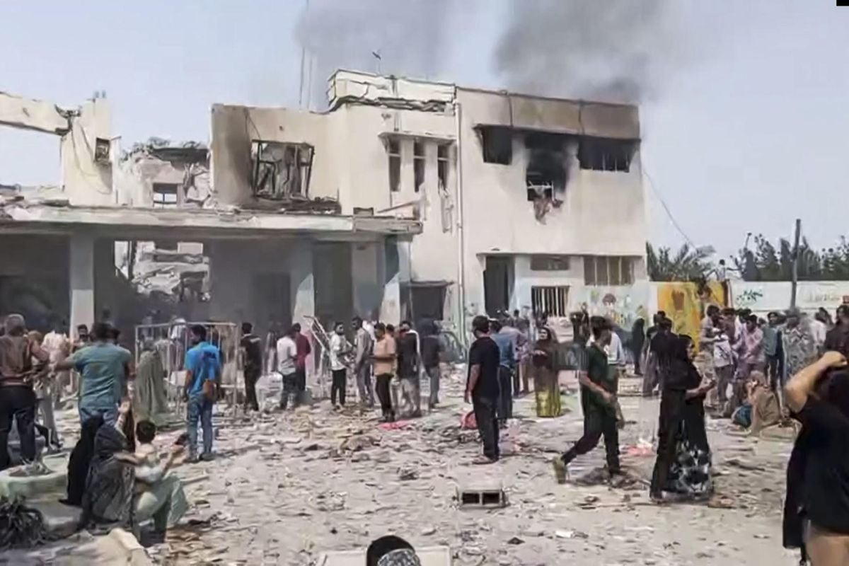 Captura del video de los momentos posteriores al bombardeo en la ciudad de Minab (Irán). Foto: EFE/MEHR