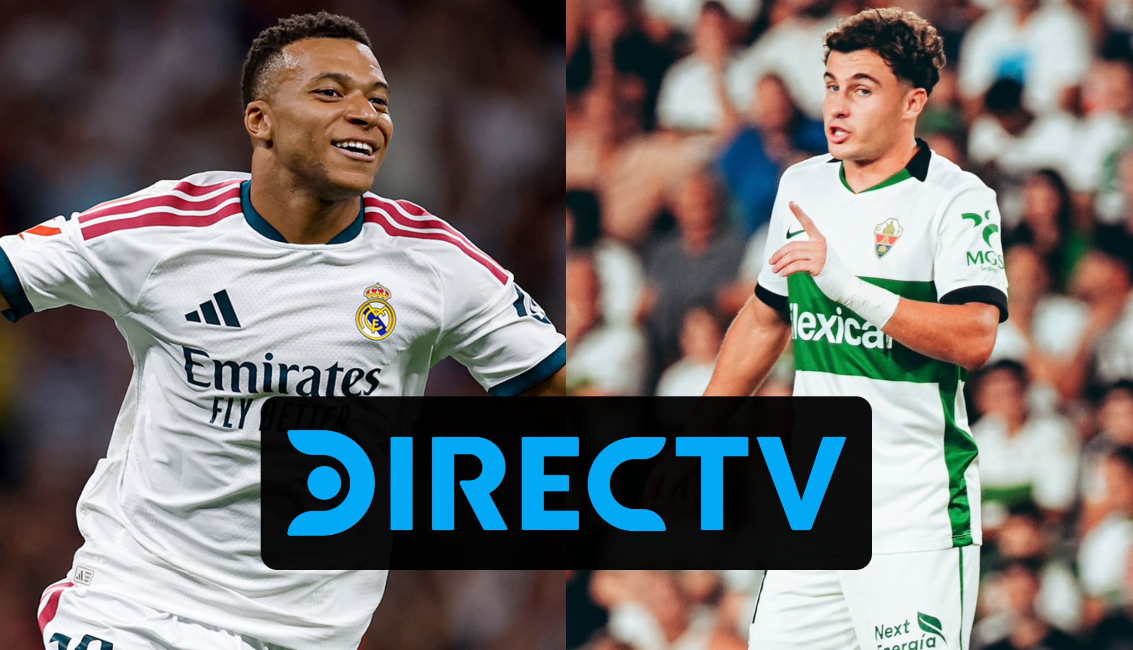 Señal de DIRECTV y DGo en vivo para ver Real Madrid vs. Elche EN DIRECTO, este martes 15 de septiembre, por la Jornada 6 de LaLiga 2026-27. (Foto: Imagen creada por Gestión Mix / @realmadridcf / @elchecf)