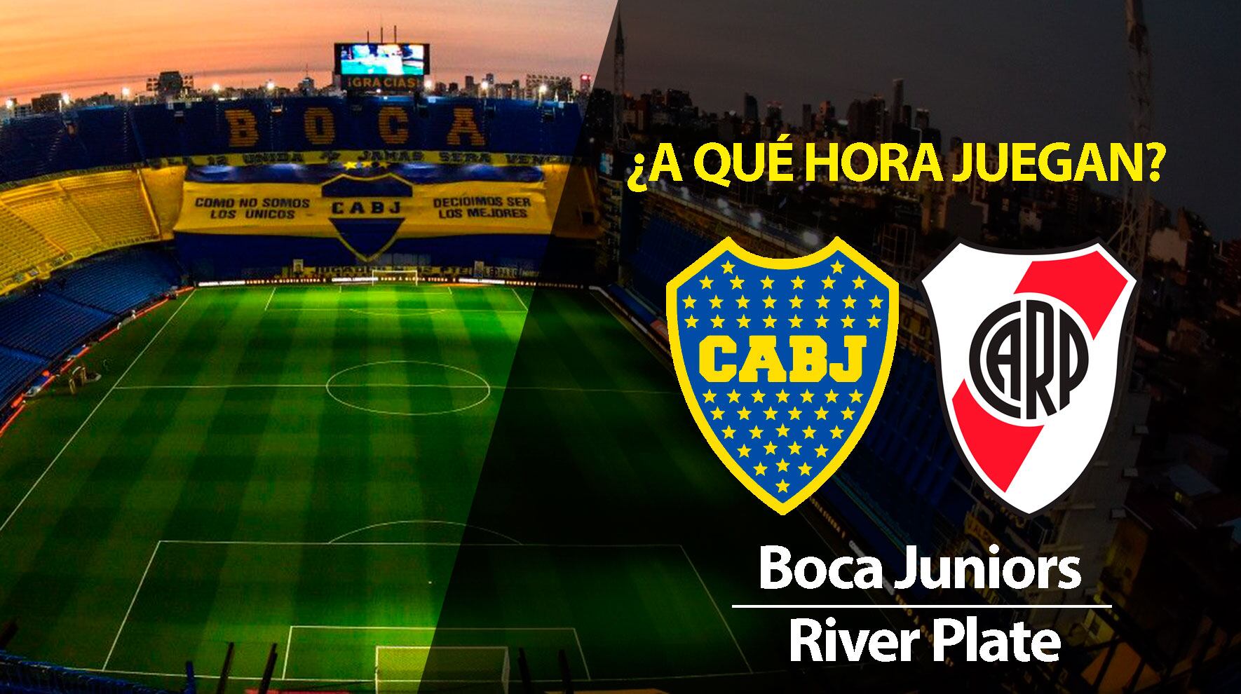 Horarios para ver el superclásico Boca vs. River por la fecha 15 de la Liga Profesional en La Bombonera. (Foto: Composición Gestión Mix)