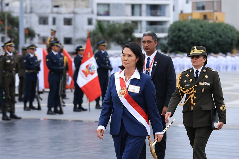 “Tomaremos fuertes decisiones para restablecer el orden y la paz en nuestro país”, señaló la mandataria: Foto: Presidencia