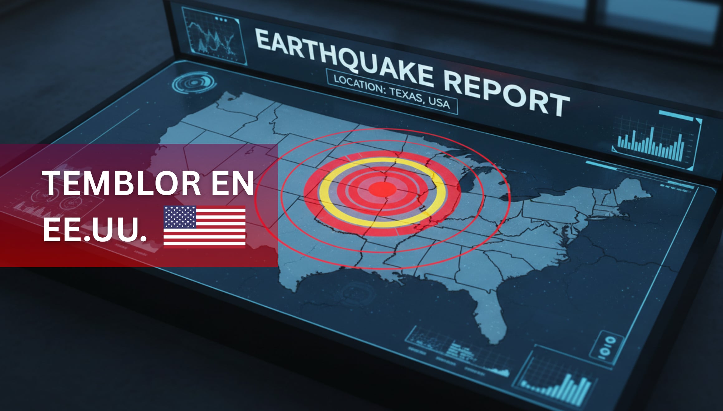 Información actualizada sobre el temblor en EE. UU. en vivo este 03 y 04 de mayo de 2026. El USGS confirma la hora exacta y magnitud de los sismos ocurridos en California y Nueva York para la seguridad de la población local ahora. | Imagen creada por Gestión Mix utilizando la IA de Gemini / Composición GEC