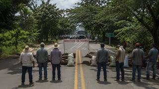 San Martín: productores de arroz bloquean carretera Fernando Belaunde Terry