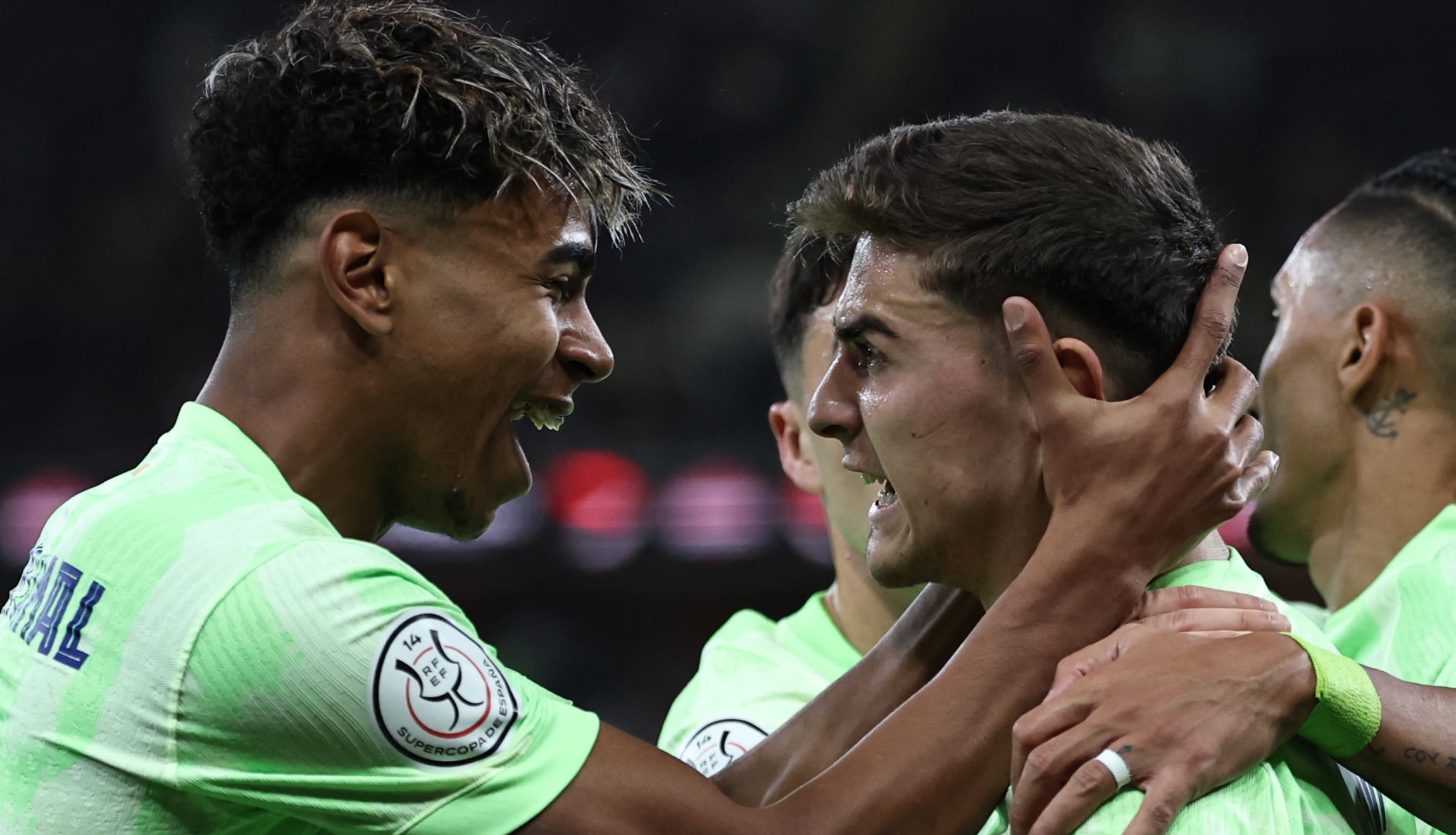 Con goles de Gavi y Lamine Yamal, Barcelona venció al Athletic Club y clasificó a la final de la Supercopa de España 2025. (Foto: AFP)