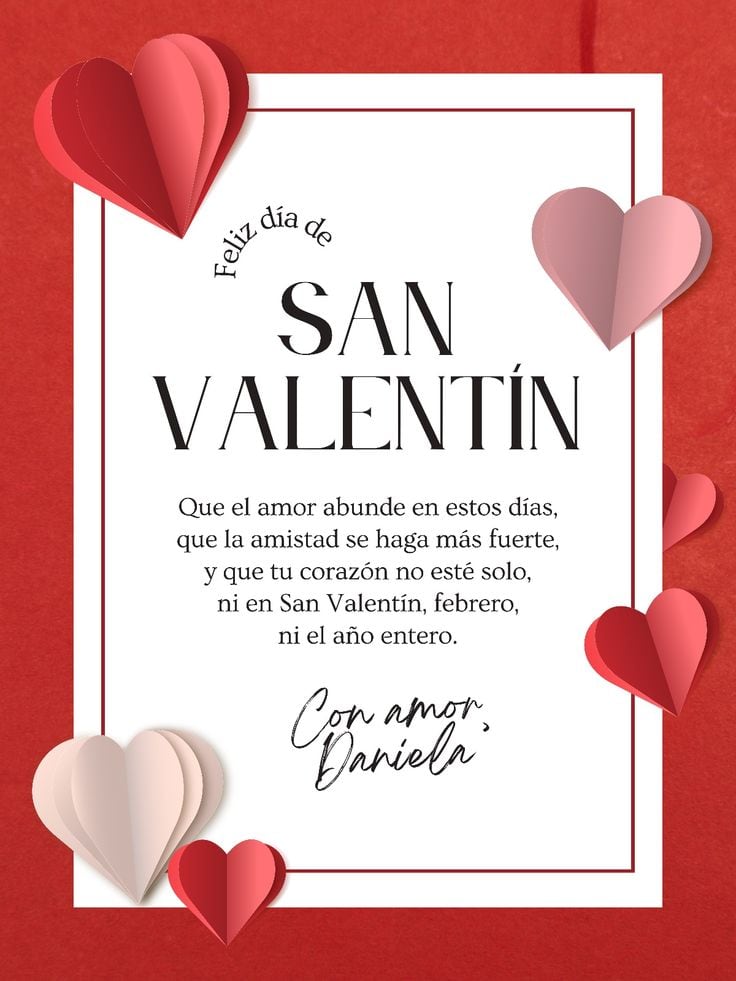 Elige una de estas 50 tarjetas por el 14 de febrero 2026 y festeja un ¡Feliz San Valentín!, con una de estas imágenes llenas de mensajes de amor. (Foto: Pinterest)