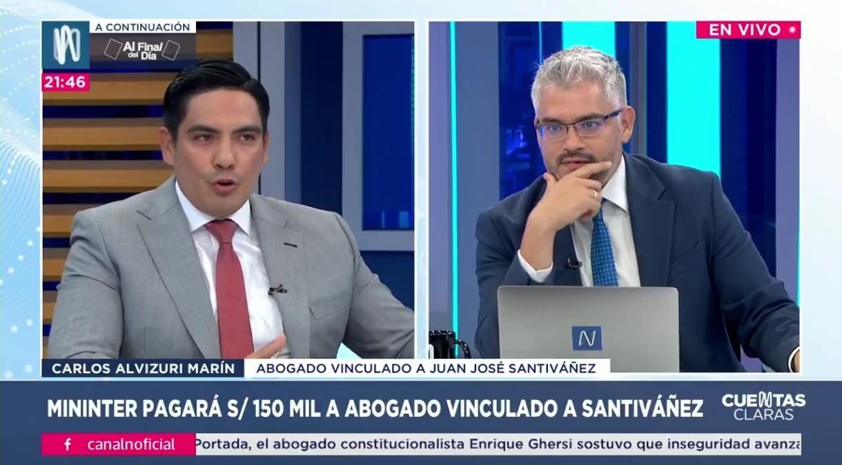 El abogado Carlos Alvizuri señaló que cumplió con los requisitos mínimos que se exigían para defender a Ortiz Marreros. Foto: Captura Canal N.
