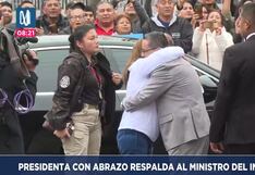 Pese a las críticas, Boluarte le agradece a Santiváñez por firmeza en lucha contra la delincuencia