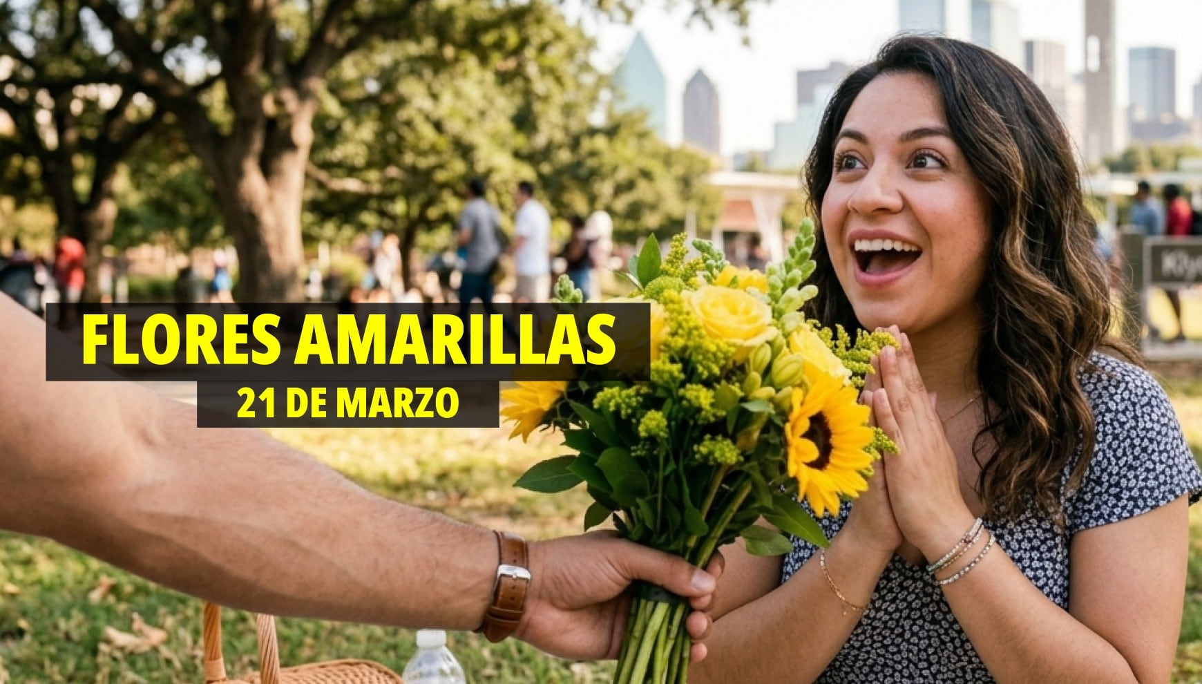 Celebra el 21 de marzo con flores amarillas y frases que expresen lo que sientes. | Crédito: Composición Gestión Mix / Freepik